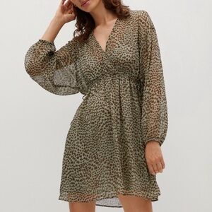 NWT‎ MANGO Animal Print Dress